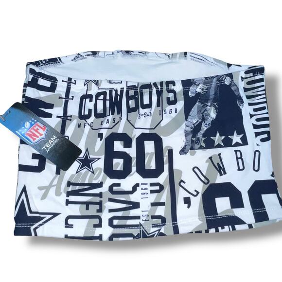 Dallas Cowboys Tube Top Womens Sz Large Graphic NFL Forever21 Football Blue - Picture 9 of 10